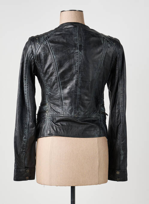 Veste en cuir poches noir OAKWOOD femme