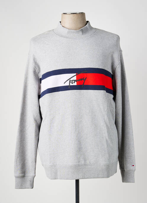 Sweat-shirt gris TOMMY HILFIGER homme