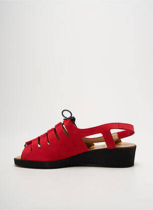Sandales/nu pieds bout ouvert talon plat jusqu'à 3cm rouge LADY femme