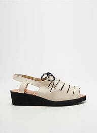 Sandales/nu pieds bout ouvert talon plat jusqu'à 3cm beige LADY femme