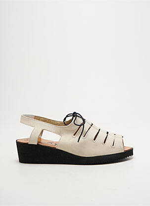 Sandales/nu pieds bout ouvert talon plat jusqu'à 3cm beige LADY femme