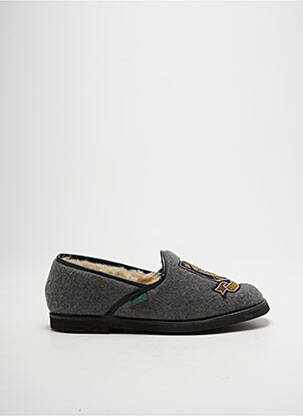 Chaussons/pantoufles bout rond bout rond gris ANNY unisexe