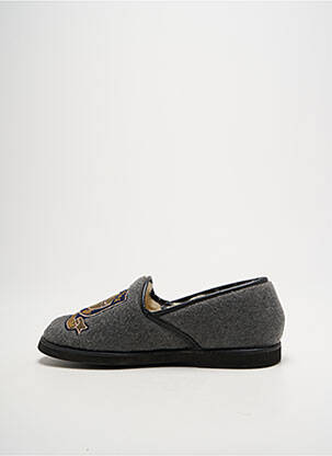 Chaussons/pantoufles bout rond bout rond gris ANNY unisexe