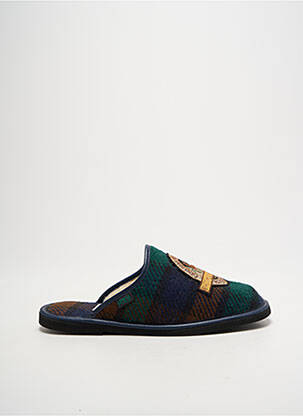 Chaussons/pantoufles bout rond bout rond vert ANNY homme