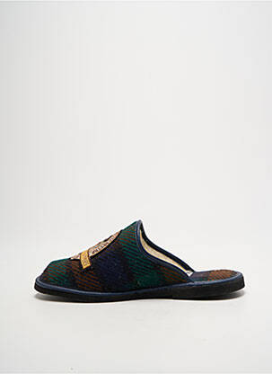 Chaussons/pantoufles bout rond bout rond vert ANNY homme