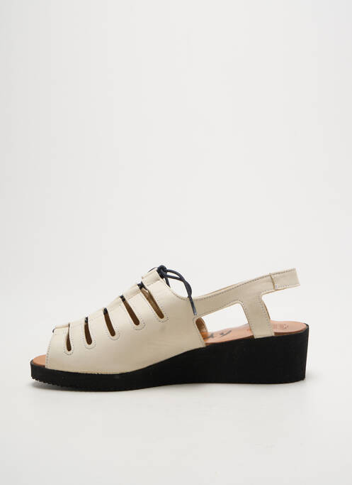 Sandales/nu pieds bout ouvert talon plat jusqu'à 3cm beige LADY femme