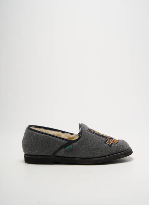 Chaussons/pantoufles bout rond bout rond gris ANNY unisexe