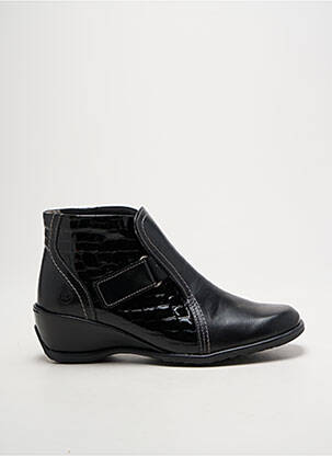 Bottines/boots tissage satiné talon de 4 à 6cm noir SUAVE femme