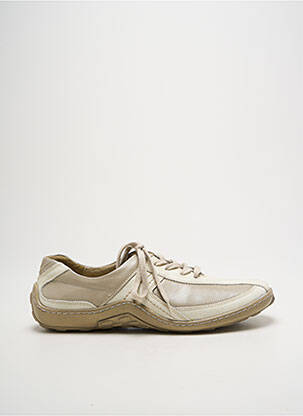 Baskets matière lisse talon plat jusqu'à 3cm beige JOSEF SEIBEL femme