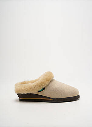 Chaussons/pantoufles bout rond talon plat jusqu'à 3cm beige ROMIKA femme