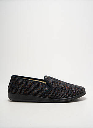 Chaussons/pantoufles tissage velours bout rond noir ROMIKA homme