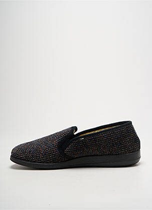 Chaussons/pantoufles tissage velours bout rond noir ROMIKA homme