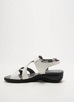 Sandales/nu pieds tissage satiné talon plat jusqu'à 3cm blanc SALMONE femme