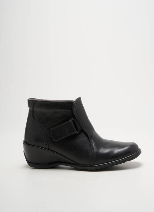 Bottines/boots matière lisse talon de 4 à 6cm noir SUAVE femme