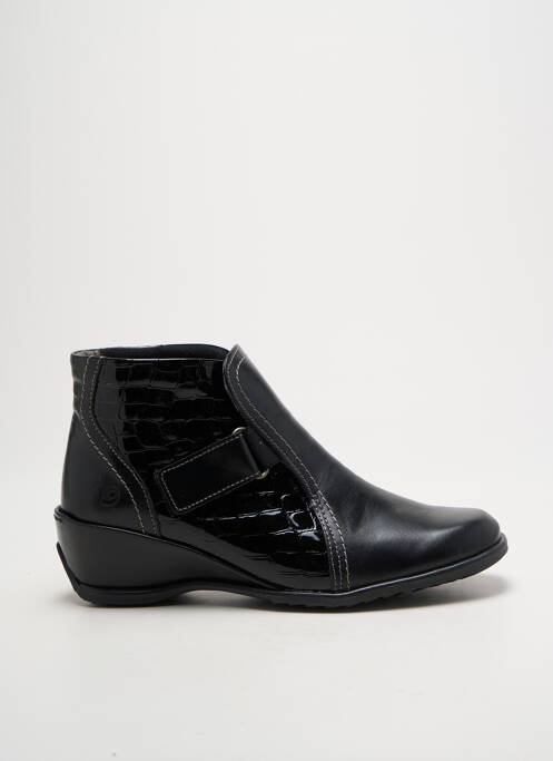 Bottines/boots tissage satiné talon de 4 à 6cm noir SUAVE femme