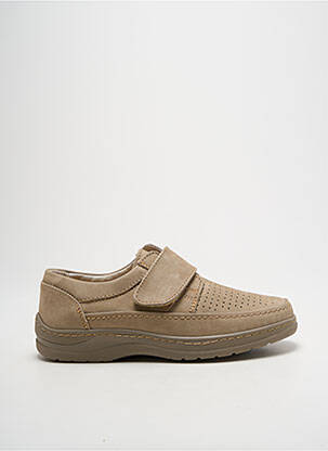 Baskets nubuck bout rond beige CELFERI homme