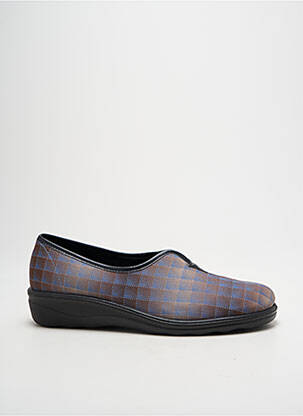 Chaussons/pantoufles voute plantaire talon plat jusqu'à 3cm bleu ROMIKA femme