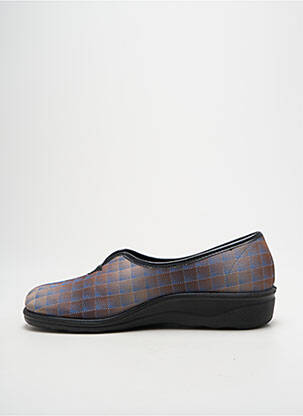 Chaussons/pantoufles voute plantaire talon plat jusqu'à 3cm bleu ROMIKA femme