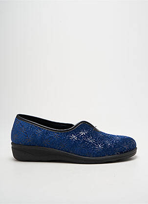 Chaussons/pantoufles voute plantaire talon plat jusqu'à 3cm bleu ROMIKA femme