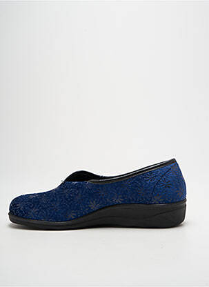 Chaussons/pantoufles voute plantaire talon plat jusqu'à 3cm bleu ROMIKA femme