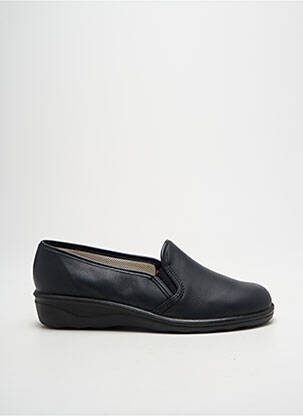 Chaussons/pantoufles tissage satiné talon plat jusqu'à 3cm noir ROMIKA femme