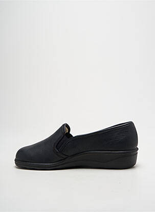 Chaussons/pantoufles tissage satiné talon plat jusqu'à 3cm noir ROMIKA femme