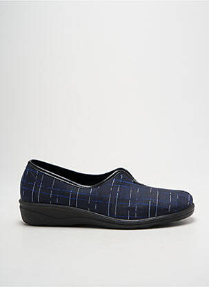 Chaussons/pantoufles voute plantaire talon plat jusqu'à 3cm bleu ROMIKA femme