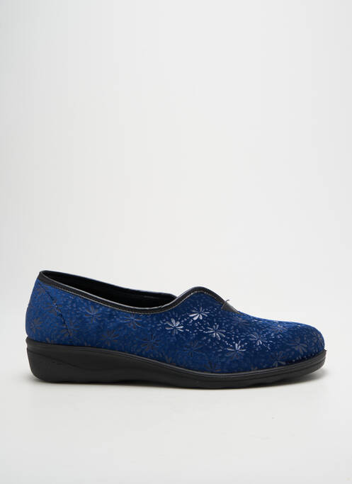 Chaussons/pantoufles voute plantaire talon plat jusqu'à 3cm bleu ROMIKA femme