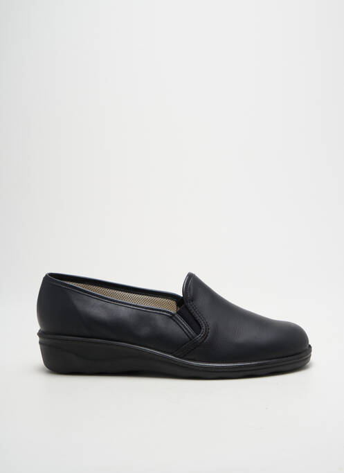 Chaussons/pantoufles tissage satiné talon plat jusqu'à 3cm noir ROMIKA femme