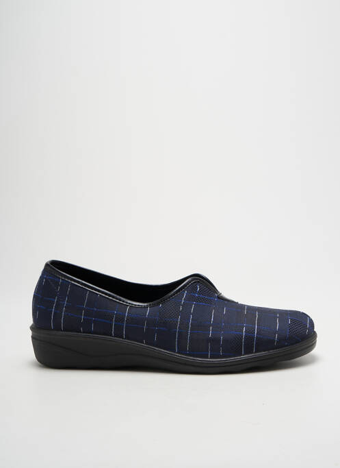 Chaussons/pantoufles voute plantaire talon plat jusqu'à 3cm bleu ROMIKA femme