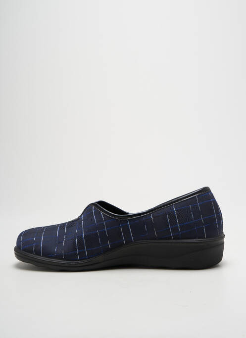 Chaussons/pantoufles voute plantaire talon plat jusqu'à 3cm bleu ROMIKA femme