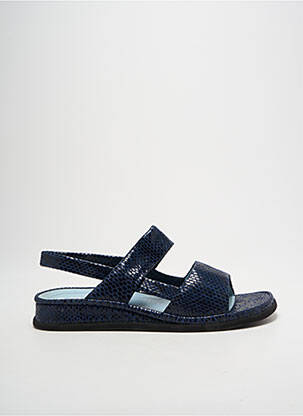 Sandales/nu pieds tissage satiné talon plat jusqu'à 3cm bleu ROHDE femme