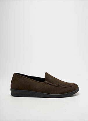 Chaussons/pantoufles voute plantaire talon plat jusqu'à 3cm marron ROMIKA femme