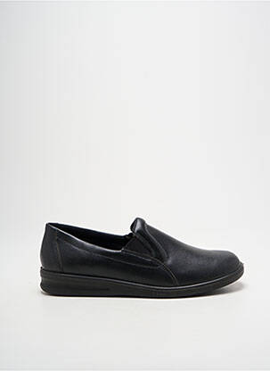 Chaussons/pantoufles tissage satiné bout rond noir ROMIKA homme