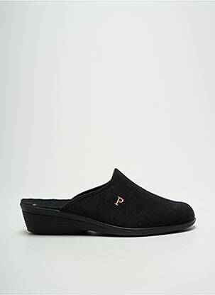 Chaussons/pantoufles bout rond talon de 4 à 6cm noir PORTANIA femme