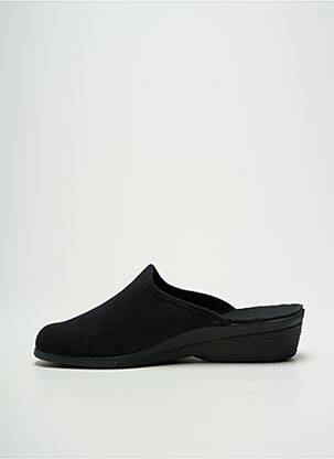 Chaussons/pantoufles bout rond talon de 4 à 6cm noir PORTANIA femme