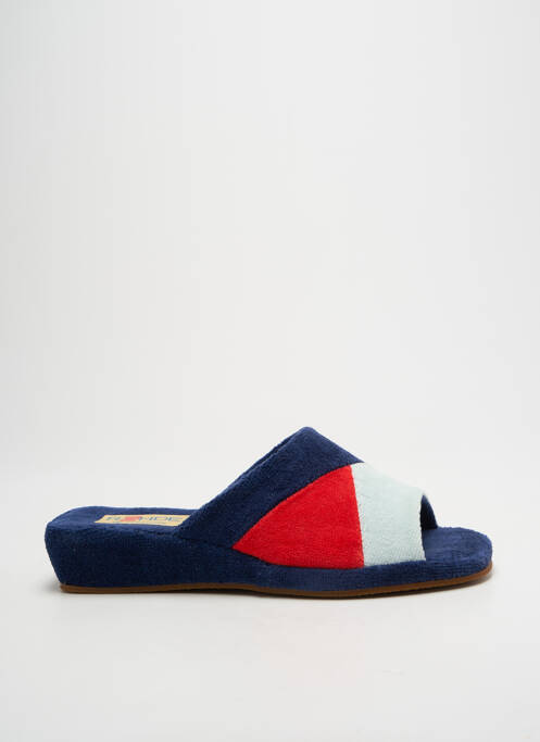 Chaussons/pantoufles talon plat jusqu'à 3cm bleu ROHDE femme