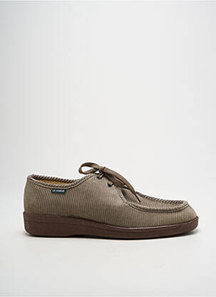 Chaussons/pantoufles fermeture lacets bout rond vert LA VAGUE homme