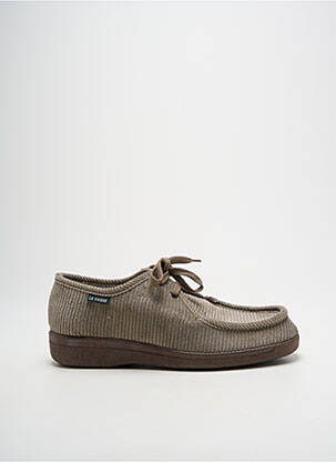 Chaussons/pantoufles tissage velours bout rond vert LA VAGUE homme