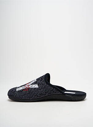 Chaussons/pantoufles tissage velours bout rond noir LA VAGUE homme