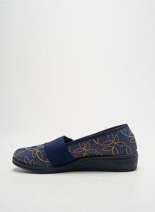 Chaussons/pantoufles bout rond talon plat jusqu'à 3cm bleu LA VAGUE femme