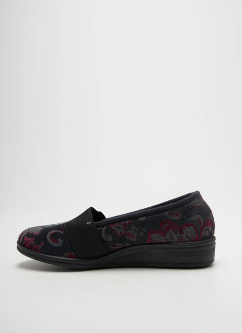 Chaussons/pantoufles impression talon plat jusqu'à 3cm noir LA VAGUE femme