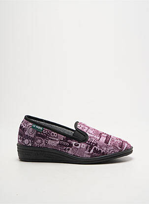 Chaussons/pantoufles impression talon plat jusqu'à 3cm rose LA VAGUE femme