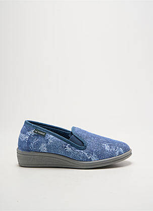 Chaussons/pantoufles bout rond talon plat jusqu'à 3cm bleu LA VAGUE femme