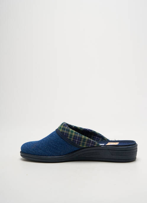 Chaussons/pantoufles bout rond talon plat jusqu'à 3cm bleu LA VAGUE femme