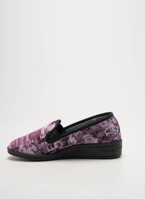 Chaussons/pantoufles impression talon plat jusqu'à 3cm rose LA VAGUE femme