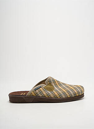 Chaussons/pantoufles bout rond bout rond marron LA VAGUE homme