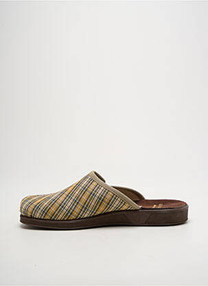 Chaussons/pantoufles bout rond bout rond marron LA VAGUE homme