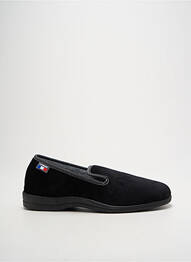 Chaussons/pantoufles tissage velours bout rond noir LA VAGUE homme