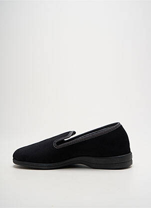 Chaussons/pantoufles tissage velours bout rond noir LA VAGUE homme